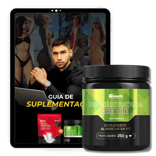 Bônus Guia de Suplementação — orientação prática sobre o que tomar para potencializar o crescimento do glúteo