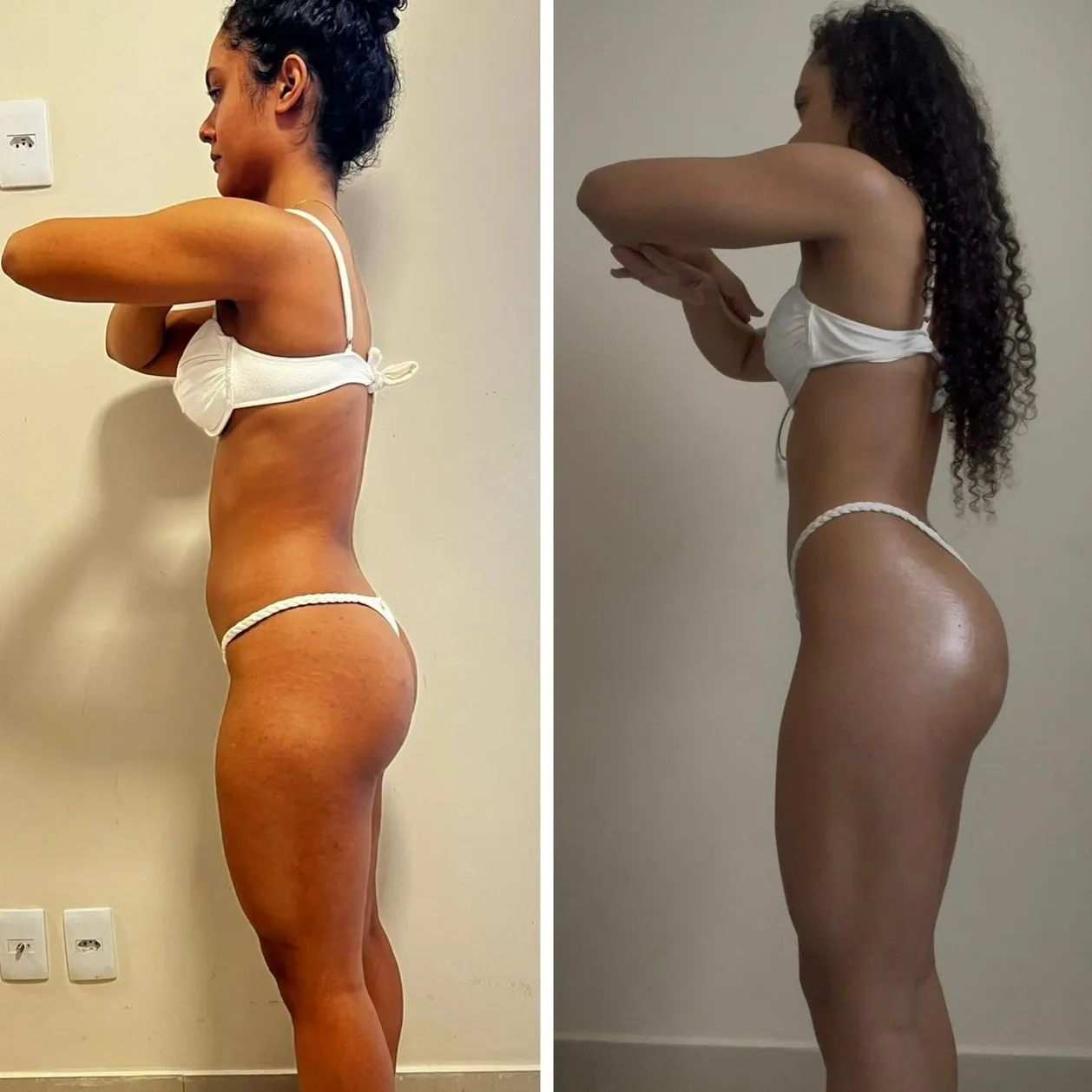 Depoimento de aluna que conquistou resultado estético que parece procedimento usando somente a planilha Glúteo dos Sonhos